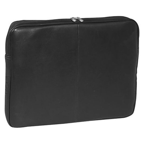 Piel Leather Piel Leather 2894-BLK 17In Zip Laptop Sleeve - Black 2894-BLK